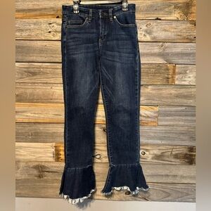 BLANKNYC- women’s ruffle-hem cropped jeans- exclusive- size 26